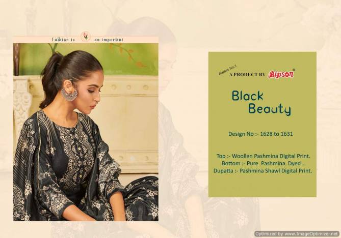 Bipson Black Beauty Latest Designer Winter Wear Pashmina Dress Collection